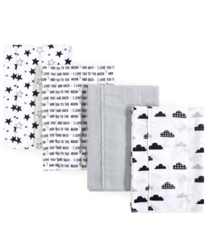 Hudson Baby Flannel Burp Cloth 4-Pack One Size