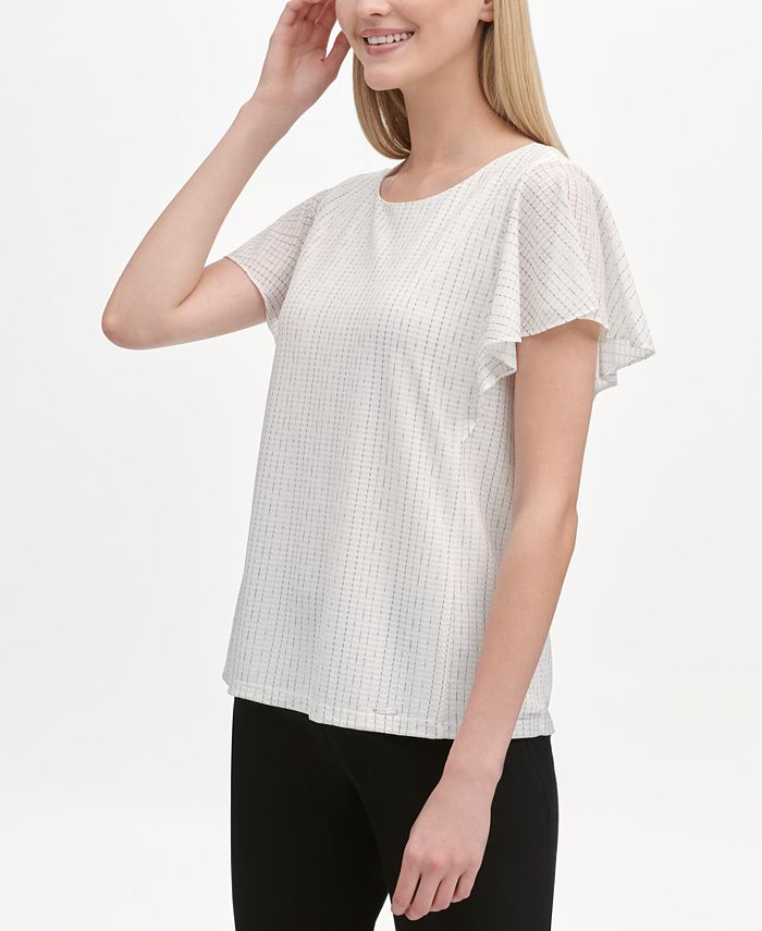 calvin klein flutter sleeve