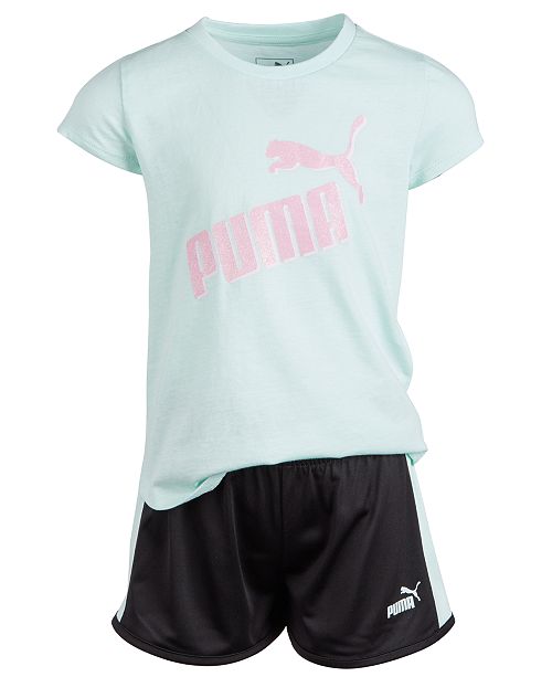 Puma Toddler Girls 2 Pc Logo T Shirt Shorts Set Reviews Sets
