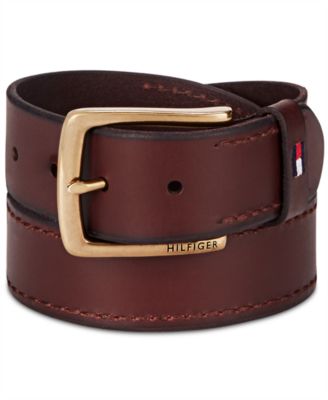 tommy hilfiger men's brown belt