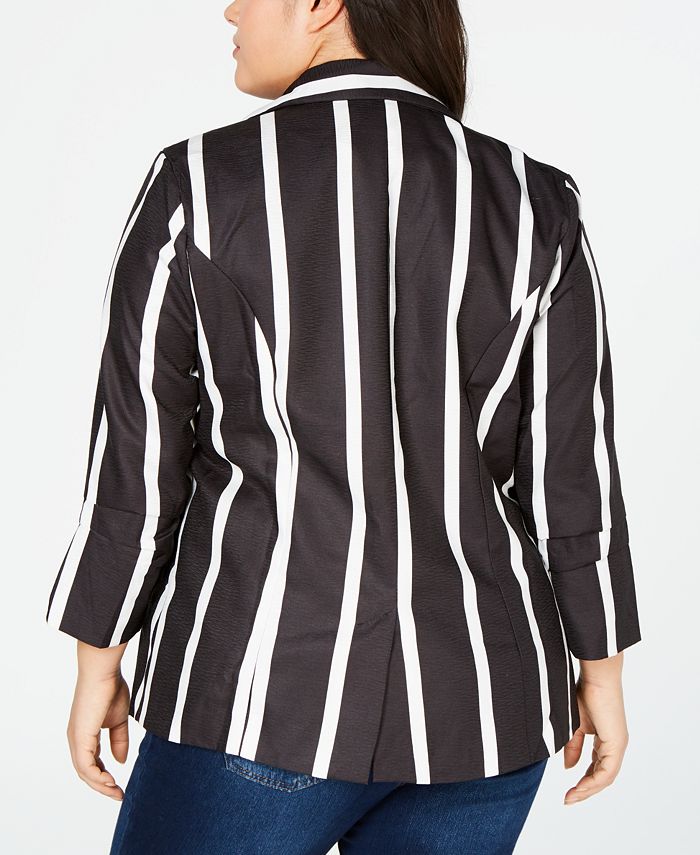 Say What? Trendy Plus Size Striped Blazer Macy's