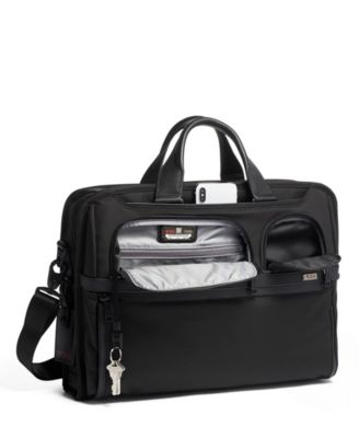 tumi alpha 2 compact large screen laptop briefcase