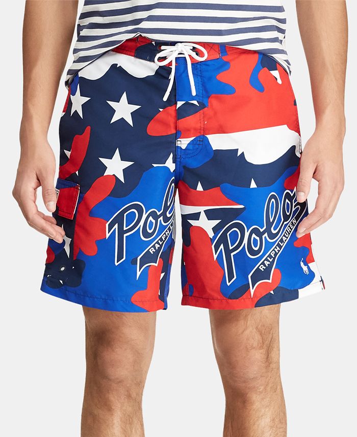 Polo Ralph Lauren Men's 81/2" Kailua Swim Americana Trunks, Created