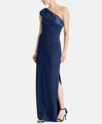 Lauren Ralph Lauren One-Shoulder Gown & Reviews - Dresses - Women - Macy's