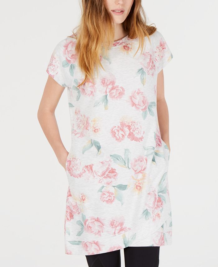 Ideology Floral-Print Tunic, Created for Macy's - Macy's