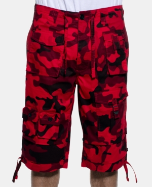 Sean John Men s Classic Flight Cargo 14 Shorts Created For Macy s In Cherry Camo ModeSens