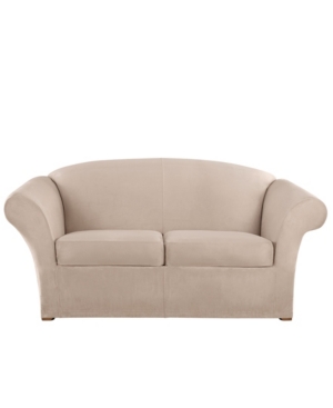 Sure Fit Three Piece Slipcover In Cement