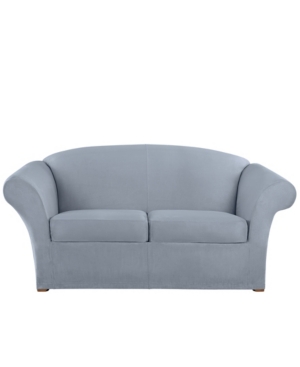 Sure Fit Three Piece Slipcover In Pacific Blue