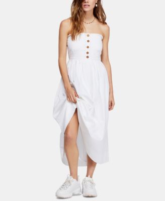 Free People - Lilah Pleated Strapless Midi Dress