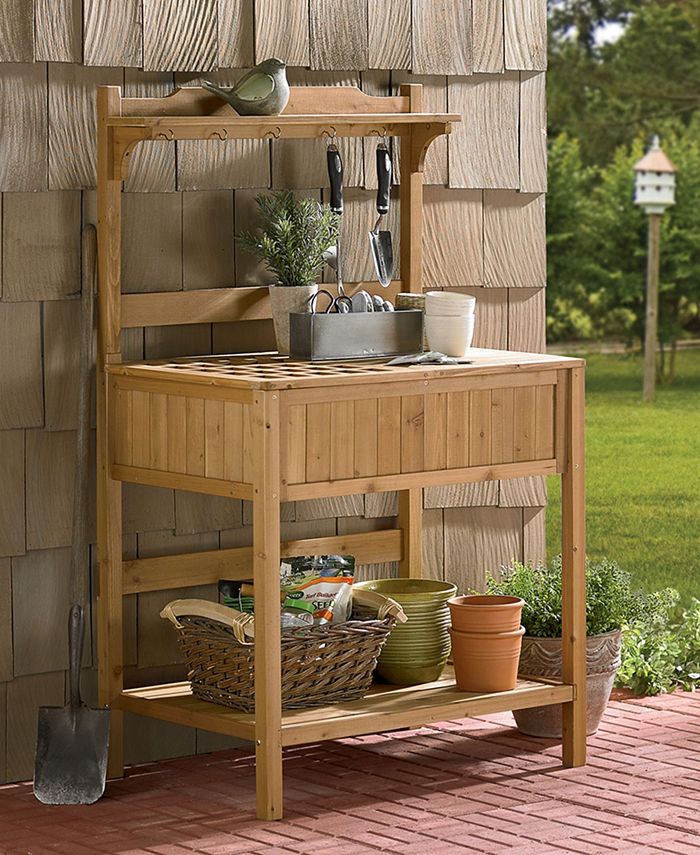 northbeam Potting Bench with Recessed Storage & Reviews Furniture