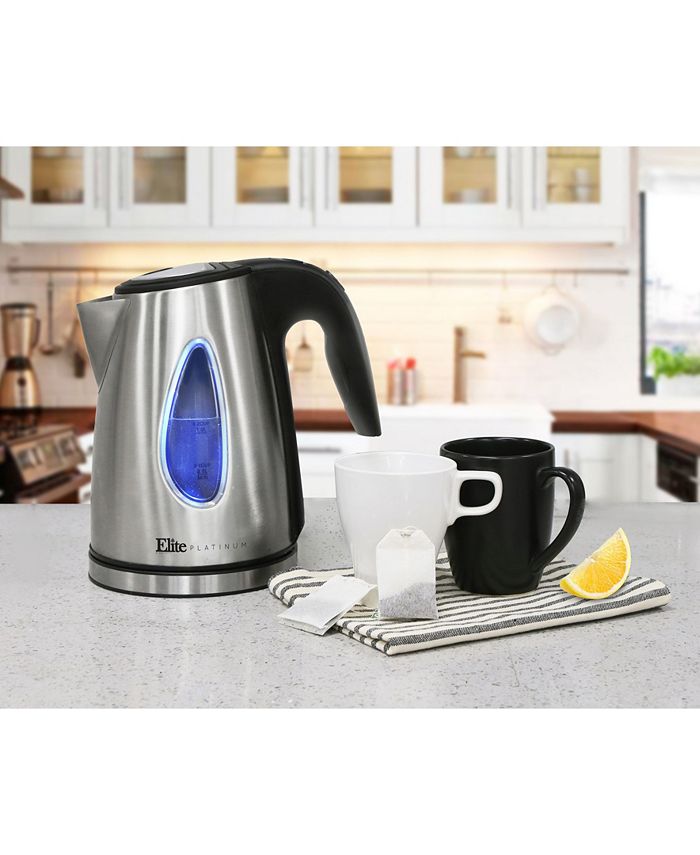 Elite Gourmet Elite Platinum Stainless Steel 1.7L Cordless Kettle Macy