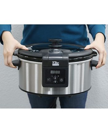 Elite Platinum Programmable Stainless Steel Slow Cooker with Locking Lid, 6  qt - Ralphs