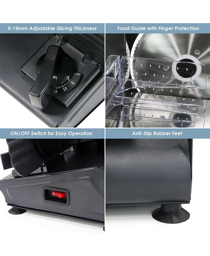 Elite Gourmet Precision Electric Deli Food Meat Slicer with 7.5
