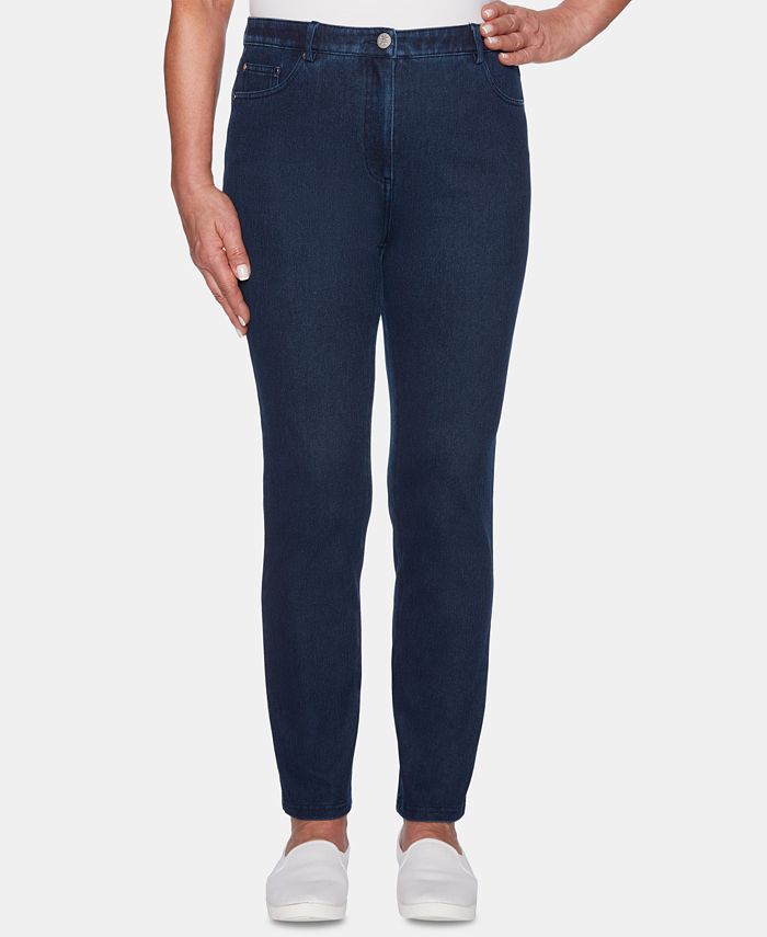 alfred dunner pull on denim jeans