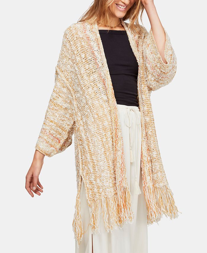 Free people fringe best sale cardigan
