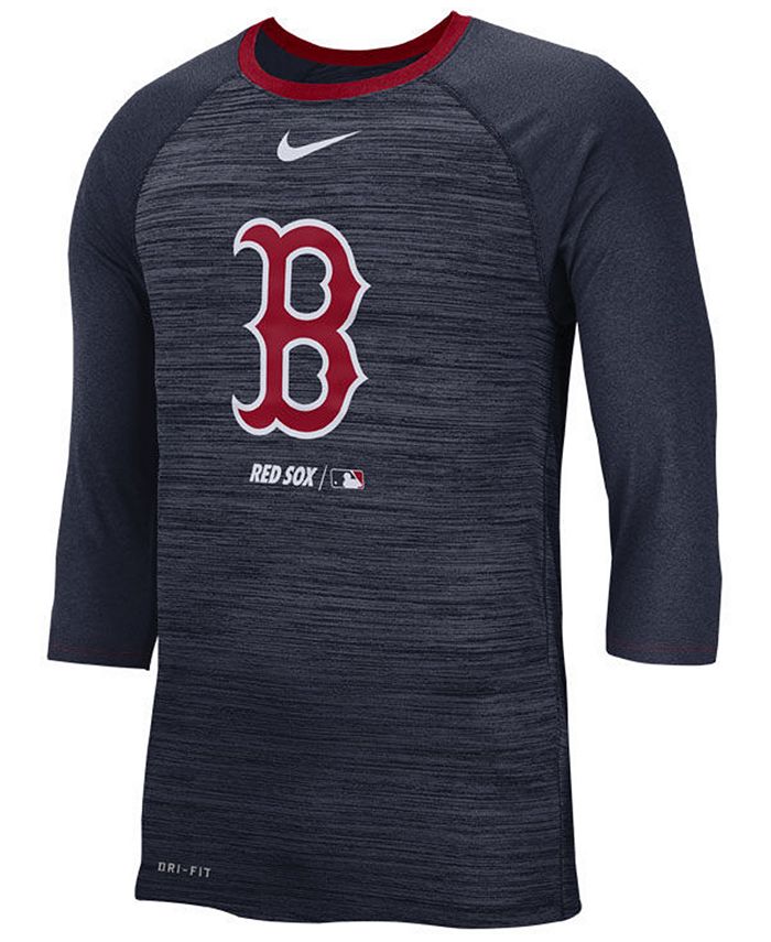 Nike Men's Boston Red Sox Velocity Raglan T-Shirt - Macy's