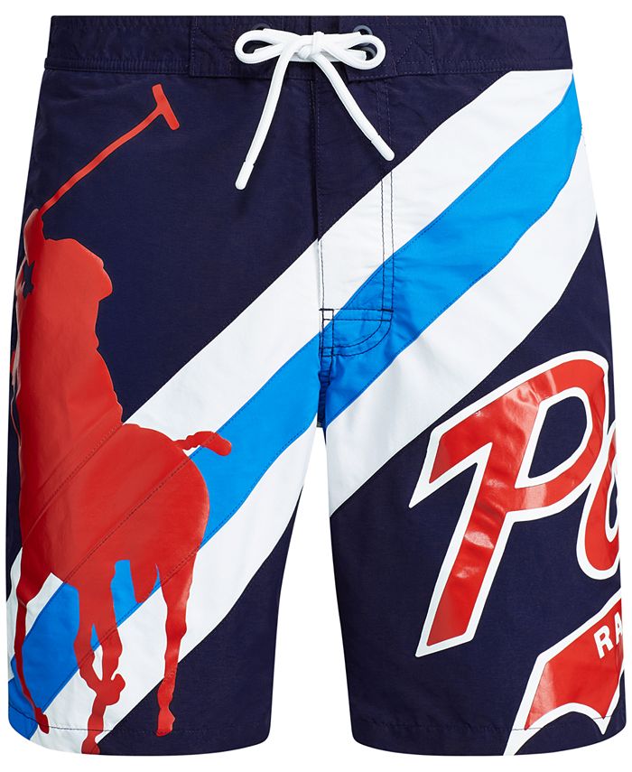 Polo Ralph Lauren Men's Big & Tall Kailua Big Pony Swim Trunks Macy's