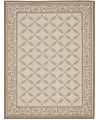 Courtyard CY7107 Beige and Dark Beige 8' x 11' Outdoor Area Rug