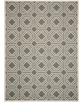 Courtyard CY6112 Anthracite and Beige 8' x 11' Outdoor Area Rug