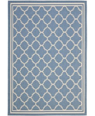 Courtyard CY6918 Blue and Beige 8' x 11' Sisal Weave Outdoor Area Rug