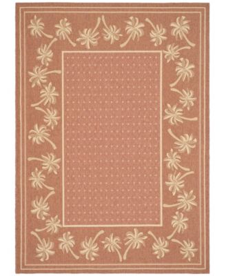 Courtyard CY5148 Rust and Sand 8' x 11' Sisal Weave Outdoor Area Rug