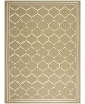 Courtyard CY6889 Green and Beige 8' x 11' Sisal Weave Outdoor Area Rug