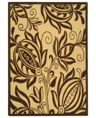 Courtyard CY2961 Natural and Brown 8' x 11' Outdoor Area Rug