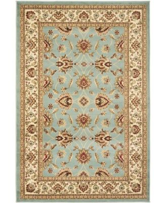 Lyndhurst LNH553 Blue and Ivory 5'3" x 7'6" Area Rug