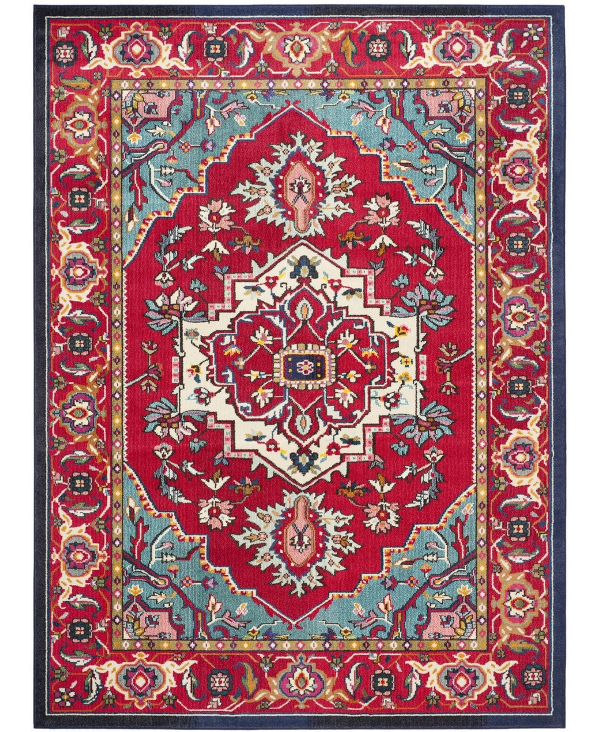 Safavieh Monaco Red and Turquoise 11' x 15' Area Rug - Red