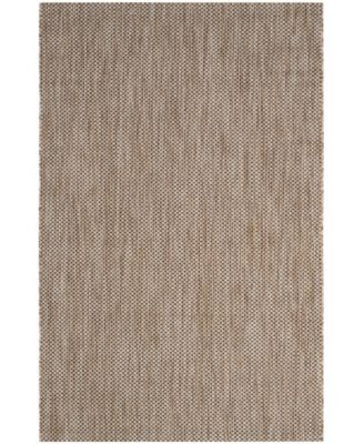 Courtyard CY8521 Natural and Black 5'3" x 7'7" Outdoor Area Rug