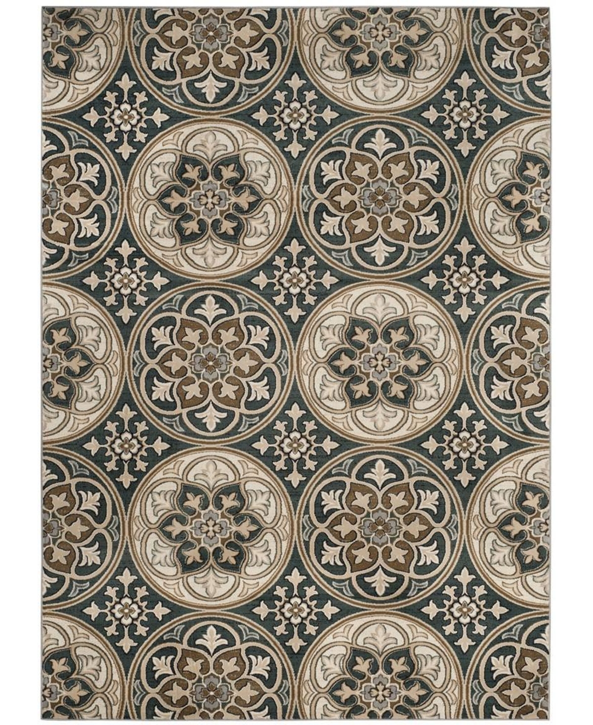 Safavieh Lyndhurst Slate Blue and Beige 8' x 11' Area Rug - Blue Group