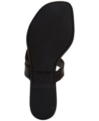 calvin klein women's saurin flat sandals