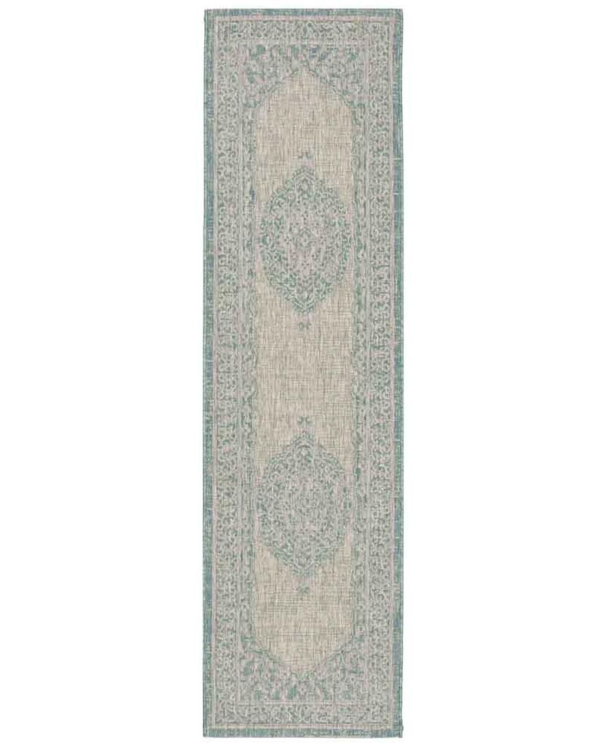 Safavieh Courtyard CY8751 Light Grey and Aqua 2'3