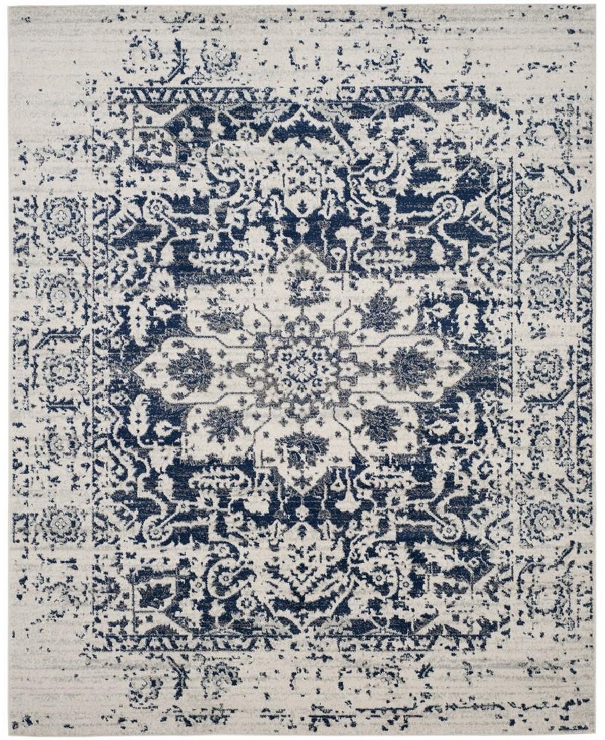 Safavieh Madison MAD603D Cream and Navy 12' x 18' Area Rug - Cream
