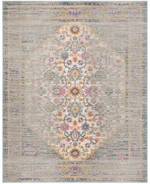 Safavieh Madison Light Gray and Fuchsia 9' x 12' Area Rug