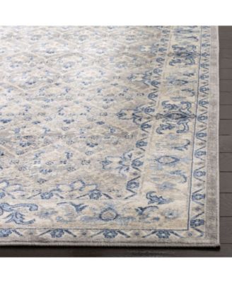 Brentwood BNT869 Light Gray and Blue 5'3" x 7'6" Area Rug