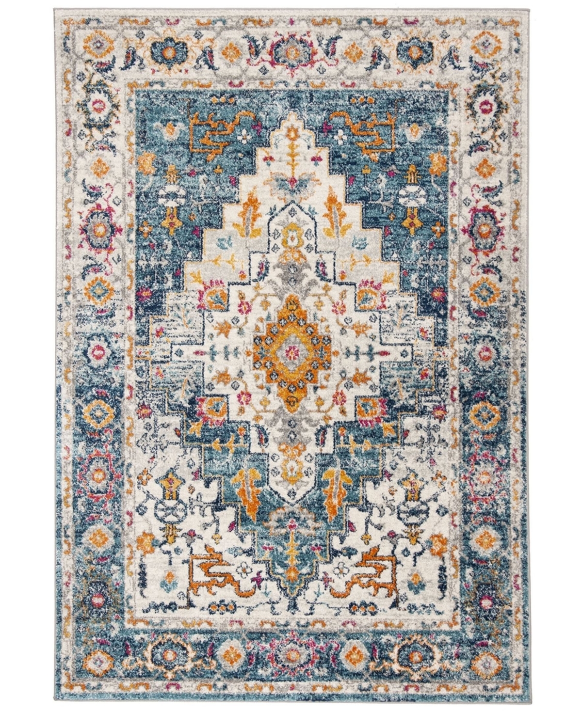Safavieh Madison MAD156K Turquoise and Ivory 9' x 12' Sisal Weave Area Rug - Turquoise