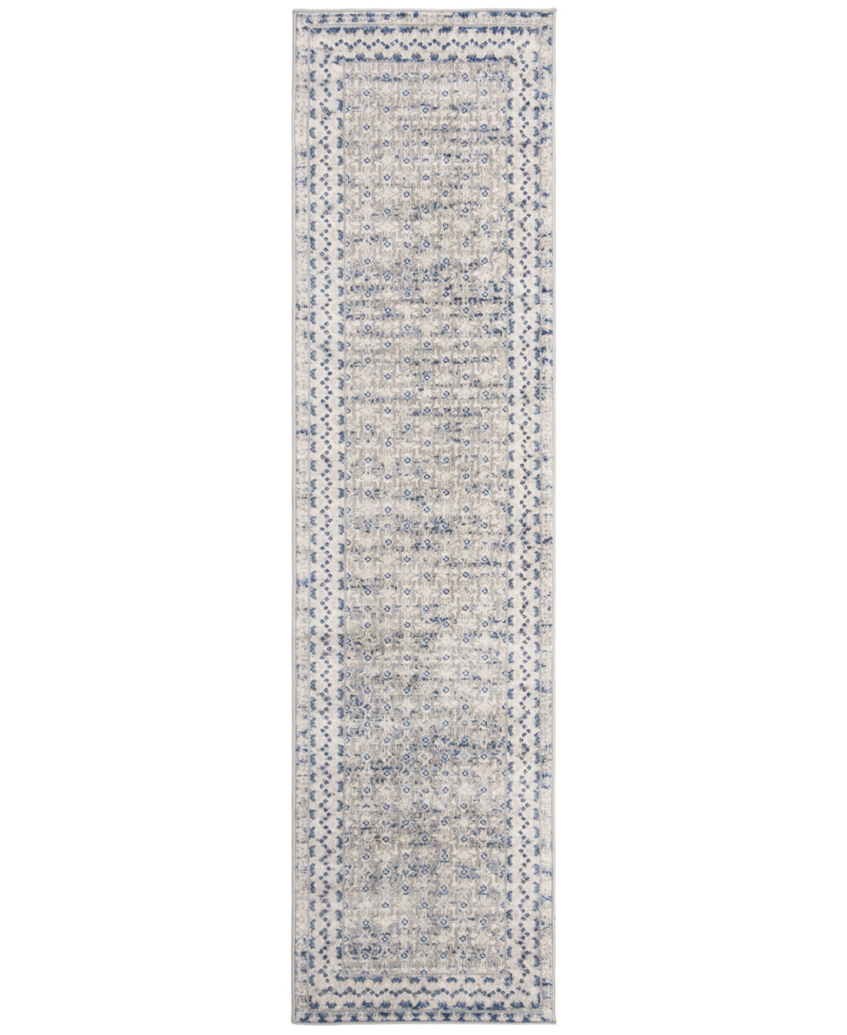 Safavieh Brentwood BNT899 Light Grey and Blue Sisal Weave Runner Area Rug