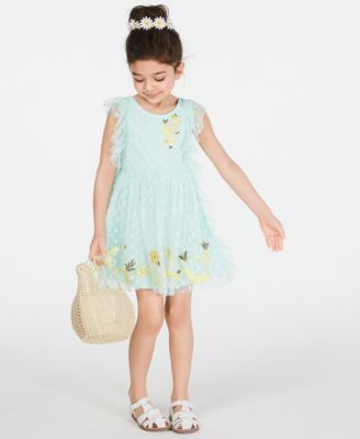 Epic Threads - Big Girls Embroidered Dot Mesh Dress