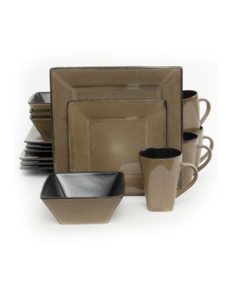 16 Piece Hard Square Dinnerware Set
