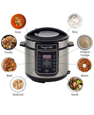 MegaChef 6 Quart Digital Pressure Cooker with 14 Pre-set Multi Function Features
