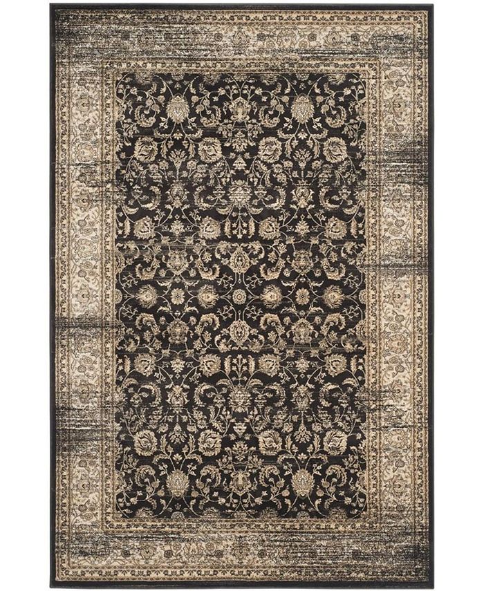 Safavieh Vintage Black And Ivory 4 X 5, How Big Is A 5 By 7 Area Rug