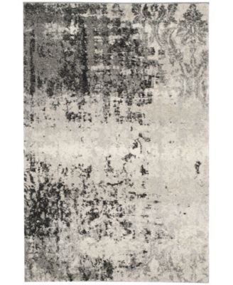 Retro RET2139 Light Gray and Gray 5' x 8' Area Rug