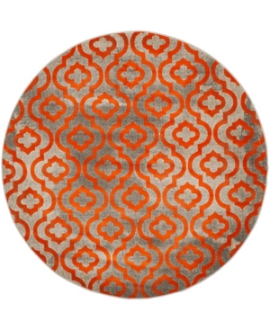 Safavieh Porcello Light Gray and Orange 6'7
