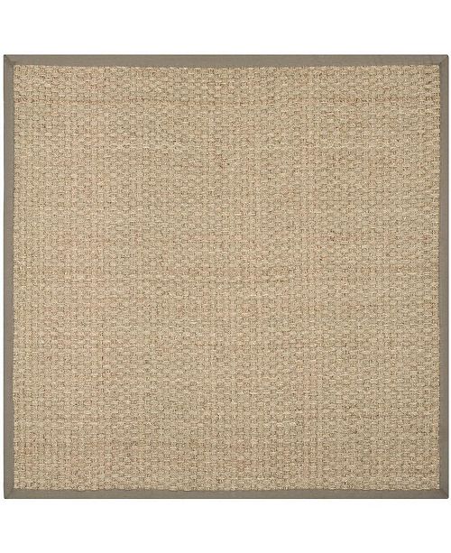 Safavieh Natural Fiber Natural And Gray 9 X 9 Sisal Weave Square