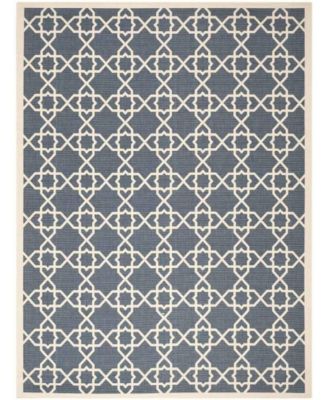 Courtyard CY6032 Navy and Beige 8' x 11' Sisal Weave Outdoor Area Rug