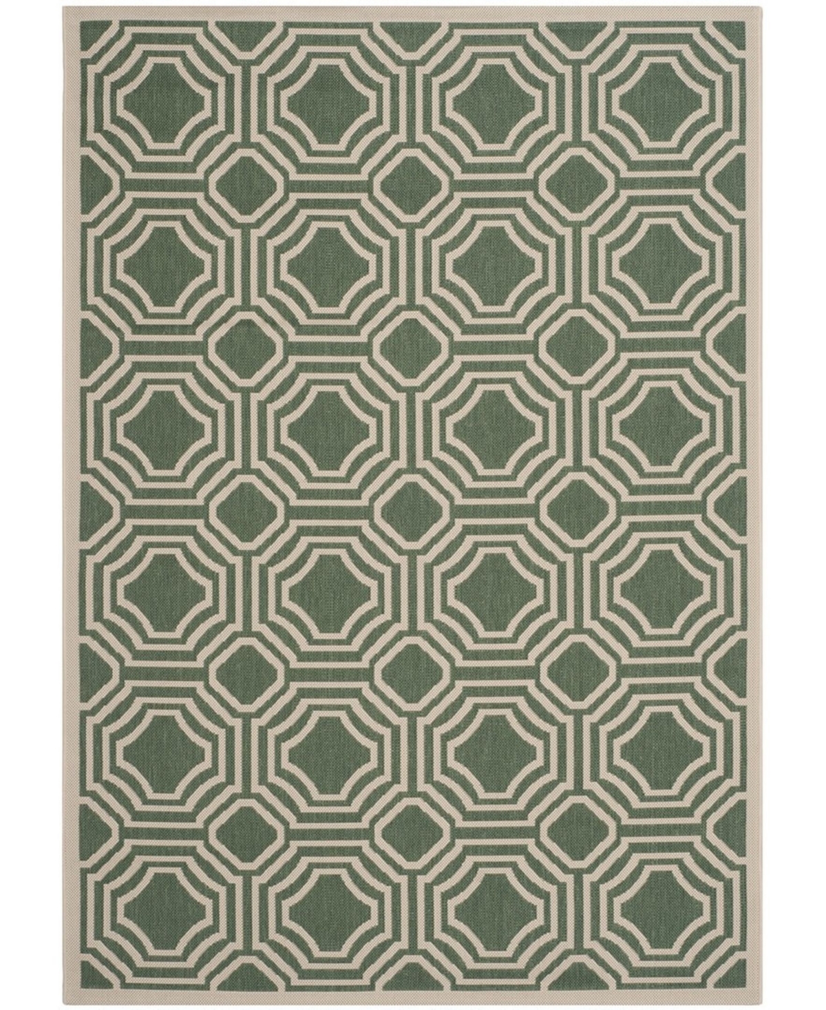 Safavieh Courtyard CY6112 Dark Green and Beige 5'3" x 7'7" Outdoor Area Rug
