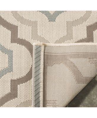 Courtyard CY7938 Beige and Dark Beige 5'3" x 7'7" Outdoor Area Rug