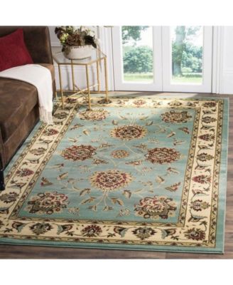 Lyndhurst LNH555 Blue and Ivory 5'3" x 7'6" Area Rug