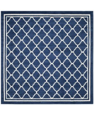 Amherst Navy and Beige 7' x 7' Square Area Rug